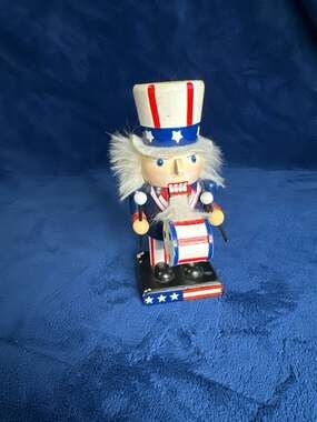 December Home Uncle Sam Chubby Nutcracker with Drum